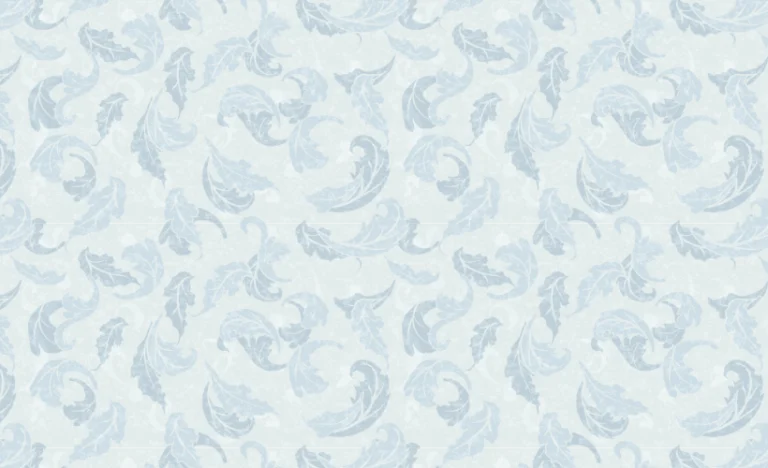 FALLING LEAVES DAMASK SUMMER SKY