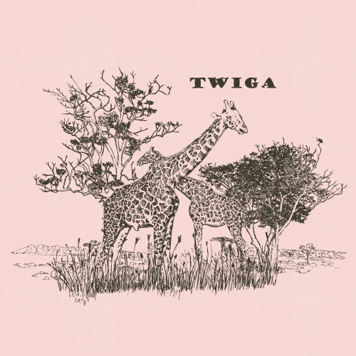 SAFARI WANYAMA SINGLES GIRAFFES PETAL WITH CHARCOAL