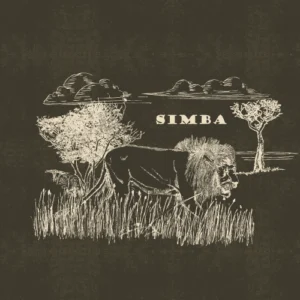 SAFARI WANYAMA SINGLES LION CHARCOAL WITH CREAM