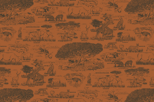 SAFARI WANYAMA TOILE CLAY WITH CHARCOAL