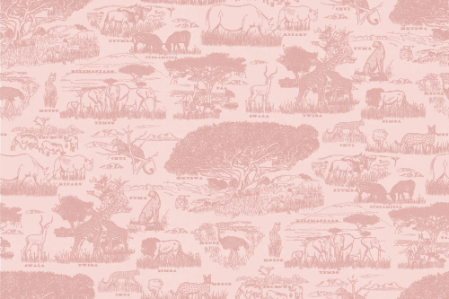 SAFARI WANYAMA TOILE PETAL WITH ROSE