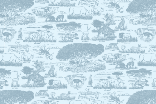 SAFARI WANYAMA TOILE POOL WITH LIGHT BLUE