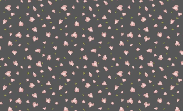 SURFACE PATTERN DESIGN-COTTAGE GARDEN MIDNIGHT DITZY BUDZ